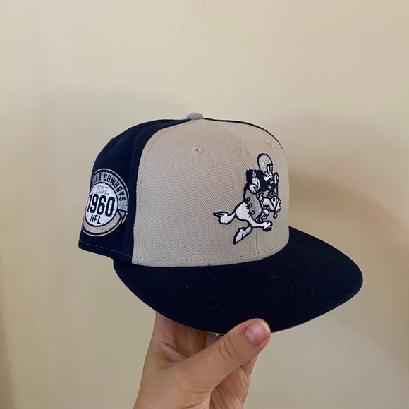Vintage Dallas Cowboys New Era 59FIFTY Fitted Hat 1960 Patch Rare Snapback